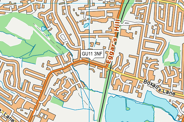 GU11 3NF map - OS VectorMap District (Ordnance Survey)