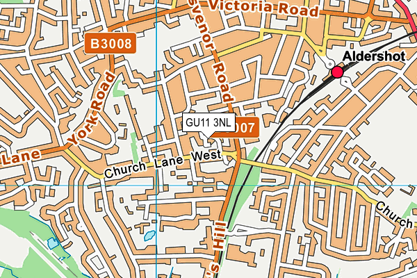 GU11 3NL map - OS VectorMap District (Ordnance Survey)