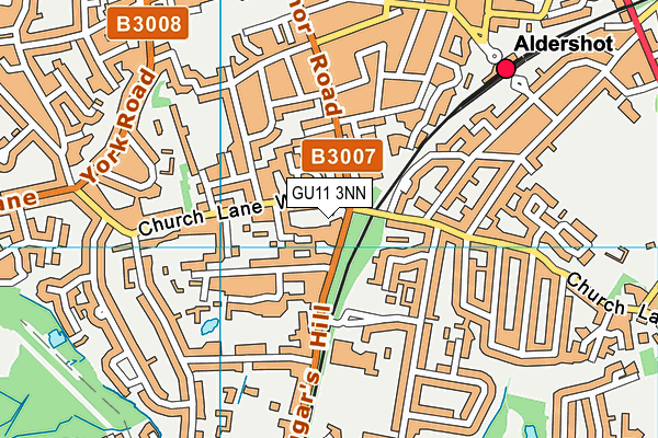 GU11 3NN map - OS VectorMap District (Ordnance Survey)