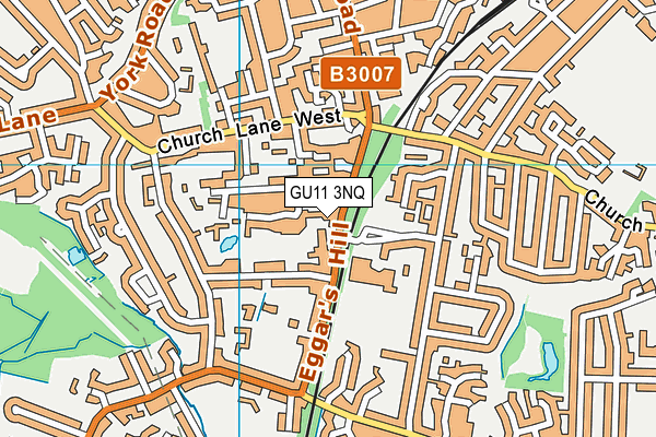 GU11 3NQ map - OS VectorMap District (Ordnance Survey)