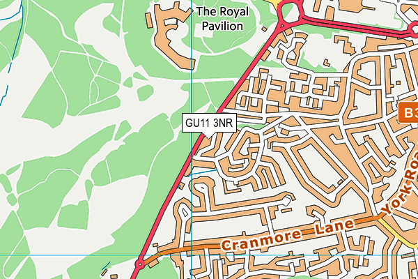 GU11 3NR map - OS VectorMap District (Ordnance Survey)