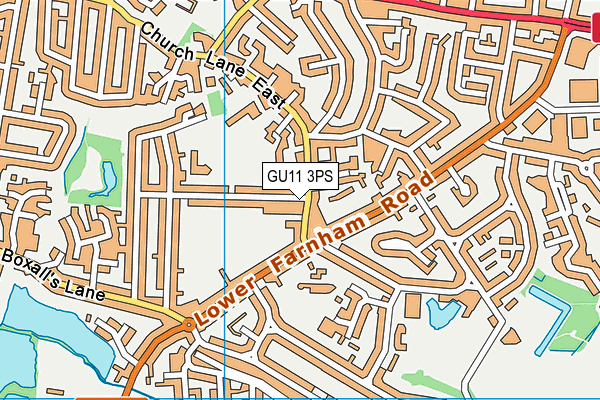 GU11 3PS map - OS VectorMap District (Ordnance Survey)