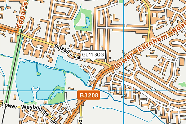 GU11 3QG map - OS VectorMap District (Ordnance Survey)