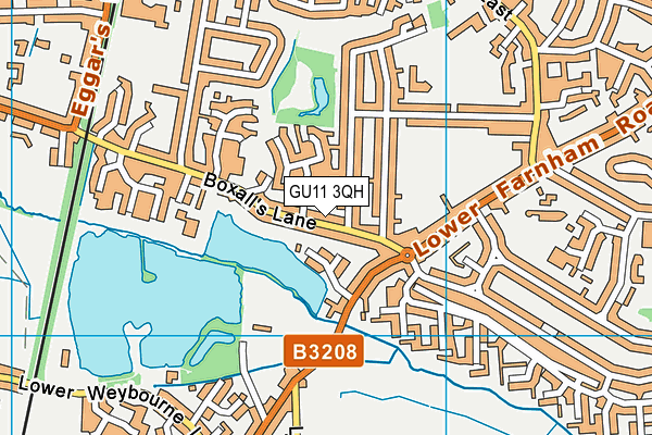 GU11 3QH map - OS VectorMap District (Ordnance Survey)