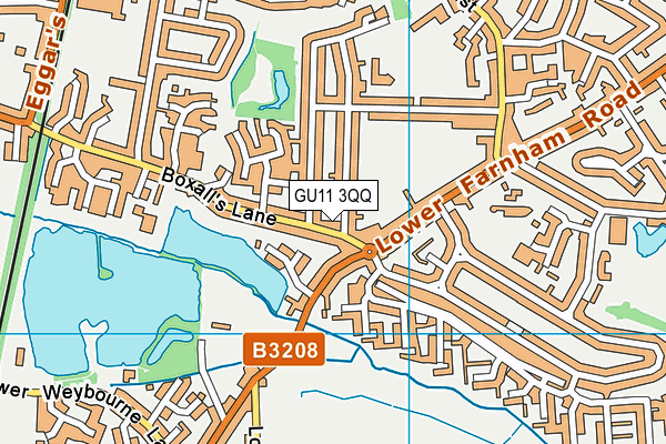 GU11 3QQ map - OS VectorMap District (Ordnance Survey)