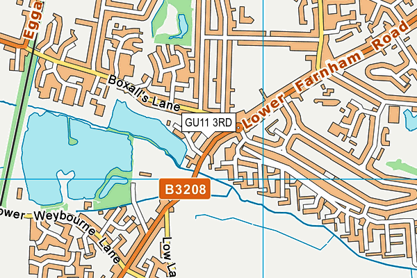 GU11 3RD map - OS VectorMap District (Ordnance Survey)