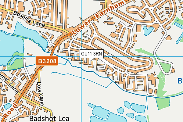 GU11 3RN map - OS VectorMap District (Ordnance Survey)