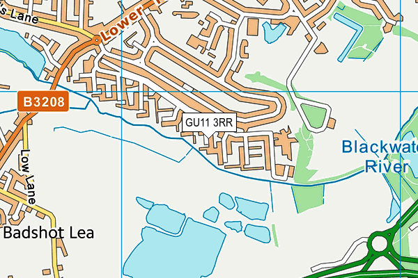 GU11 3RR map - OS VectorMap District (Ordnance Survey)