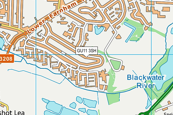 GU11 3SH map - OS VectorMap District (Ordnance Survey)