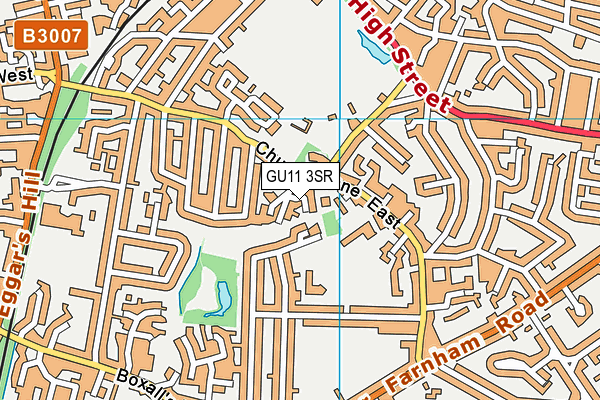 GU11 3SR map - OS VectorMap District (Ordnance Survey)