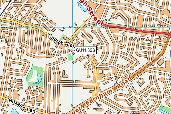 GU11 3SS map - OS VectorMap District (Ordnance Survey)