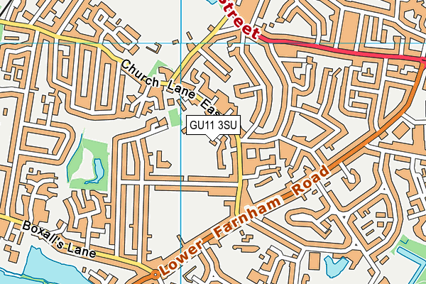 GU11 3SU map - OS VectorMap District (Ordnance Survey)