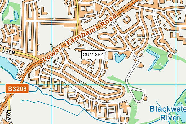 GU11 3SZ map - OS VectorMap District (Ordnance Survey)