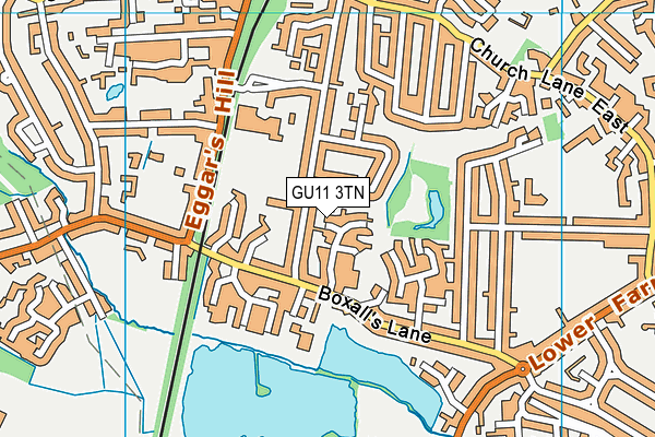 GU11 3TN map - OS VectorMap District (Ordnance Survey)