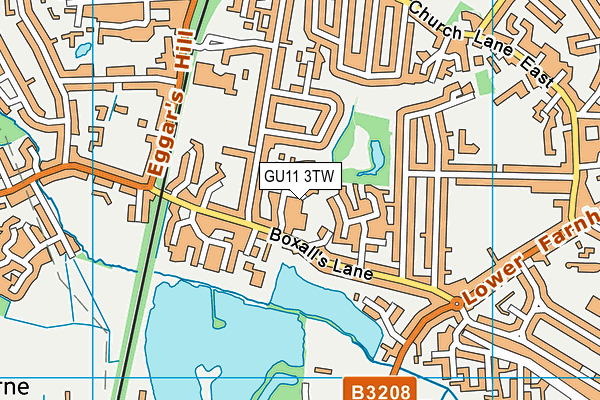 GU11 3TW map - OS VectorMap District (Ordnance Survey)