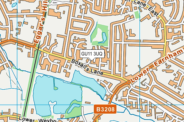 GU11 3UQ map - OS VectorMap District (Ordnance Survey)
