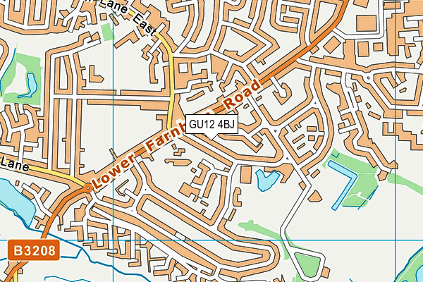 GU12 4BJ map - OS VectorMap District (Ordnance Survey)