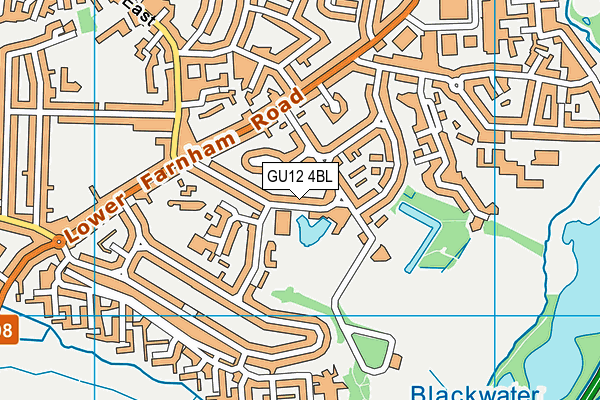 GU12 4BL map - OS VectorMap District (Ordnance Survey)