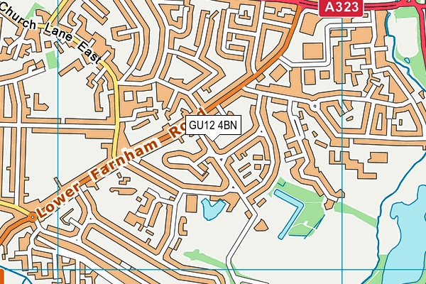 GU12 4BN map - OS VectorMap District (Ordnance Survey)