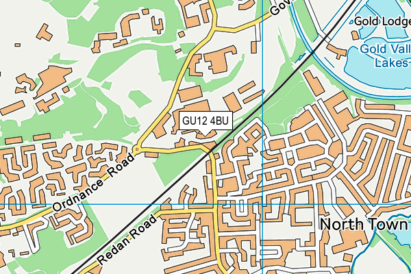 GU12 4BU map - OS VectorMap District (Ordnance Survey)