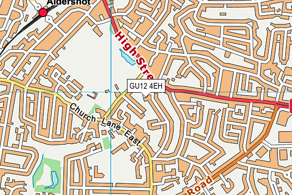 GU12 4EH map - OS VectorMap District (Ordnance Survey)