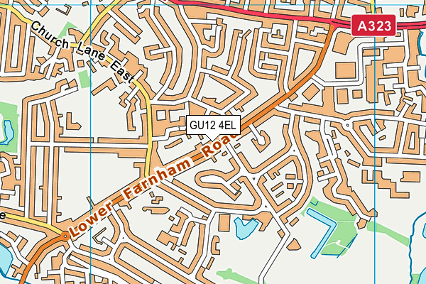 GU12 4EL map - OS VectorMap District (Ordnance Survey)