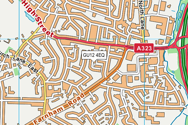 GU12 4EQ map - OS VectorMap District (Ordnance Survey)