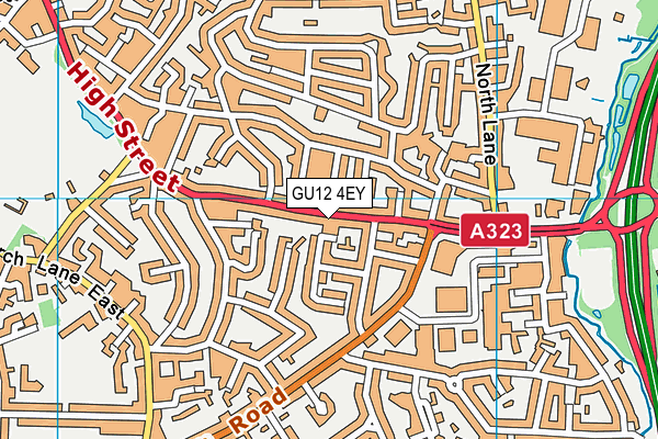 GU12 4EY map - OS VectorMap District (Ordnance Survey)