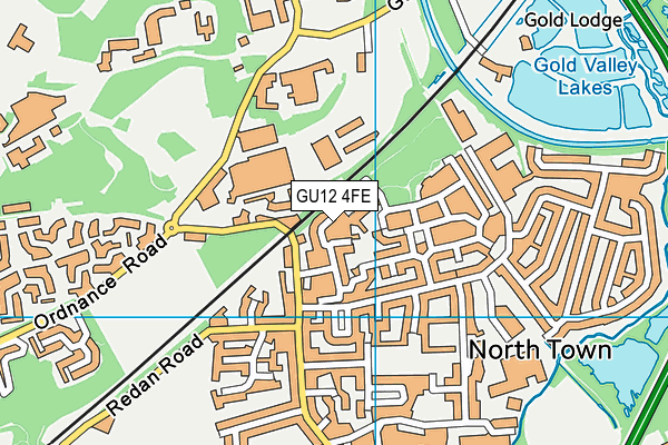 GU12 4FE map - OS VectorMap District (Ordnance Survey)