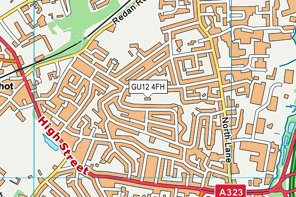 GU12 4FH map - OS VectorMap District (Ordnance Survey)