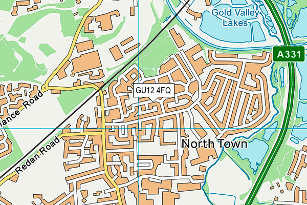 GU12 4FQ map - OS VectorMap District (Ordnance Survey)