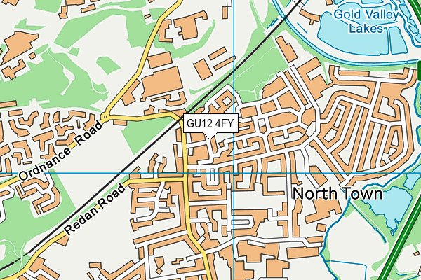 GU12 4FY map - OS VectorMap District (Ordnance Survey)