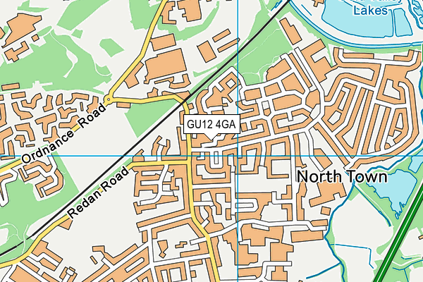 GU12 4GA map - OS VectorMap District (Ordnance Survey)