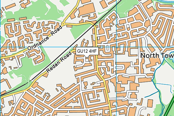 GU12 4HF map - OS VectorMap District (Ordnance Survey)