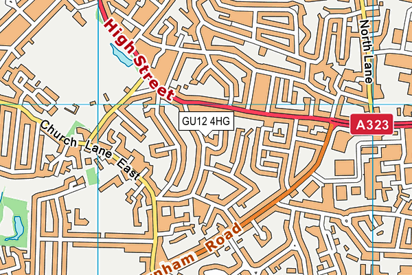 GU12 4HG map - OS VectorMap District (Ordnance Survey)