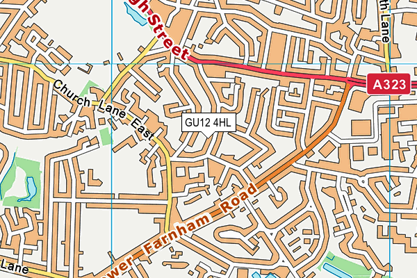 GU12 4HL map - OS VectorMap District (Ordnance Survey)