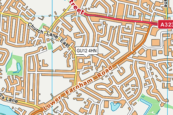 GU12 4HN map - OS VectorMap District (Ordnance Survey)