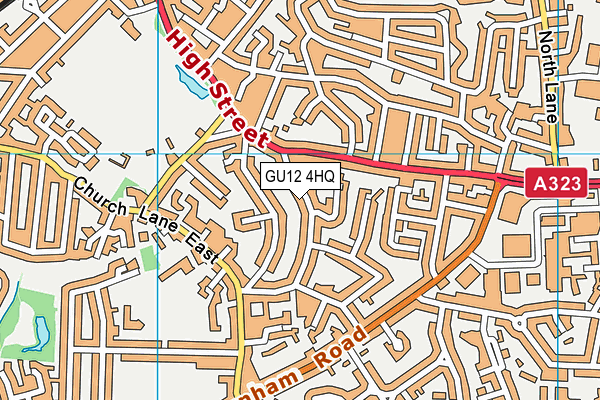GU12 4HQ map - OS VectorMap District (Ordnance Survey)