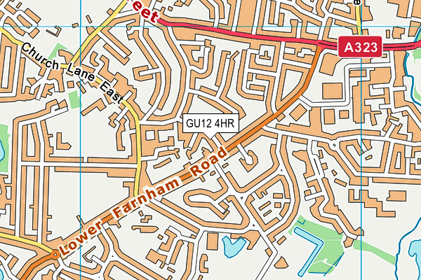 GU12 4HR map - OS VectorMap District (Ordnance Survey)