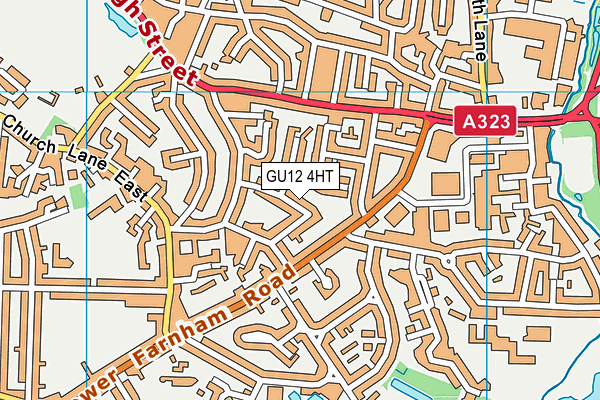 GU12 4HT map - OS VectorMap District (Ordnance Survey)