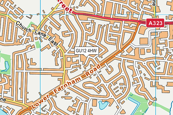GU12 4HW map - OS VectorMap District (Ordnance Survey)