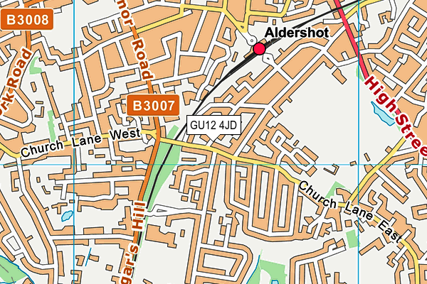 GU12 4JD map - OS VectorMap District (Ordnance Survey)