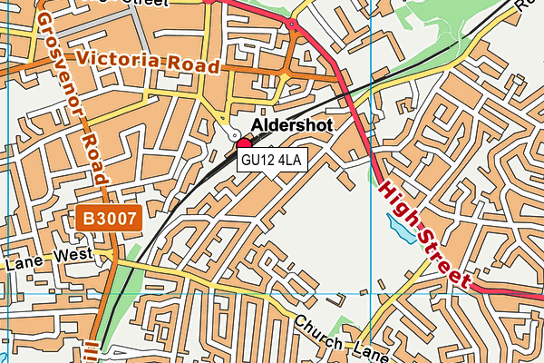 GU12 4LA map - OS VectorMap District (Ordnance Survey)