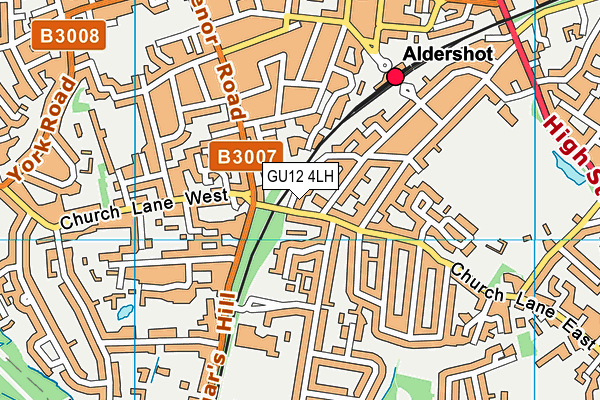 GU12 4LH map - OS VectorMap District (Ordnance Survey)