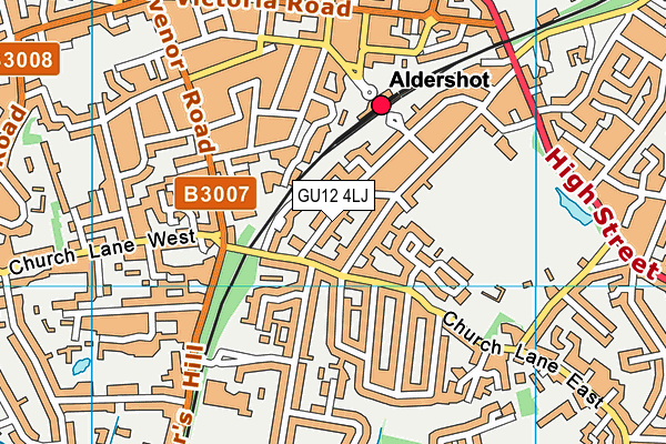 GU12 4LJ map - OS VectorMap District (Ordnance Survey)