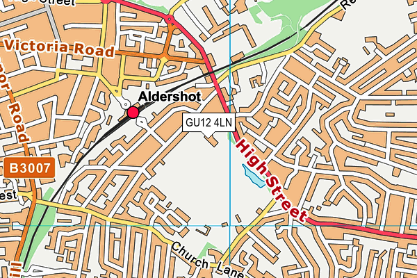 GU12 4LN map - OS VectorMap District (Ordnance Survey)