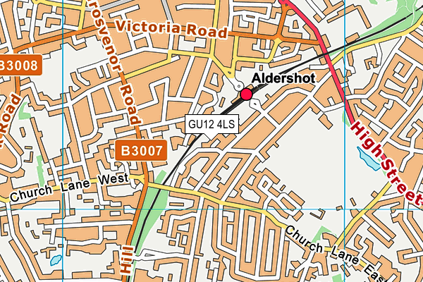 GU12 4LS map - OS VectorMap District (Ordnance Survey)