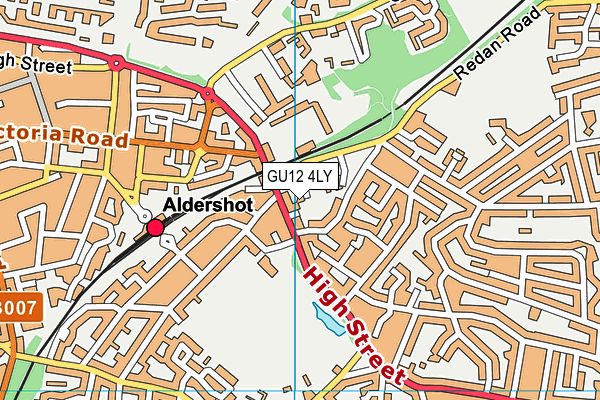 GU12 4LY map - OS VectorMap District (Ordnance Survey)