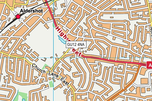 GU12 4NA map - OS VectorMap District (Ordnance Survey)