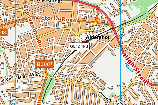 GU12 4NB map - OS VectorMap District (Ordnance Survey)